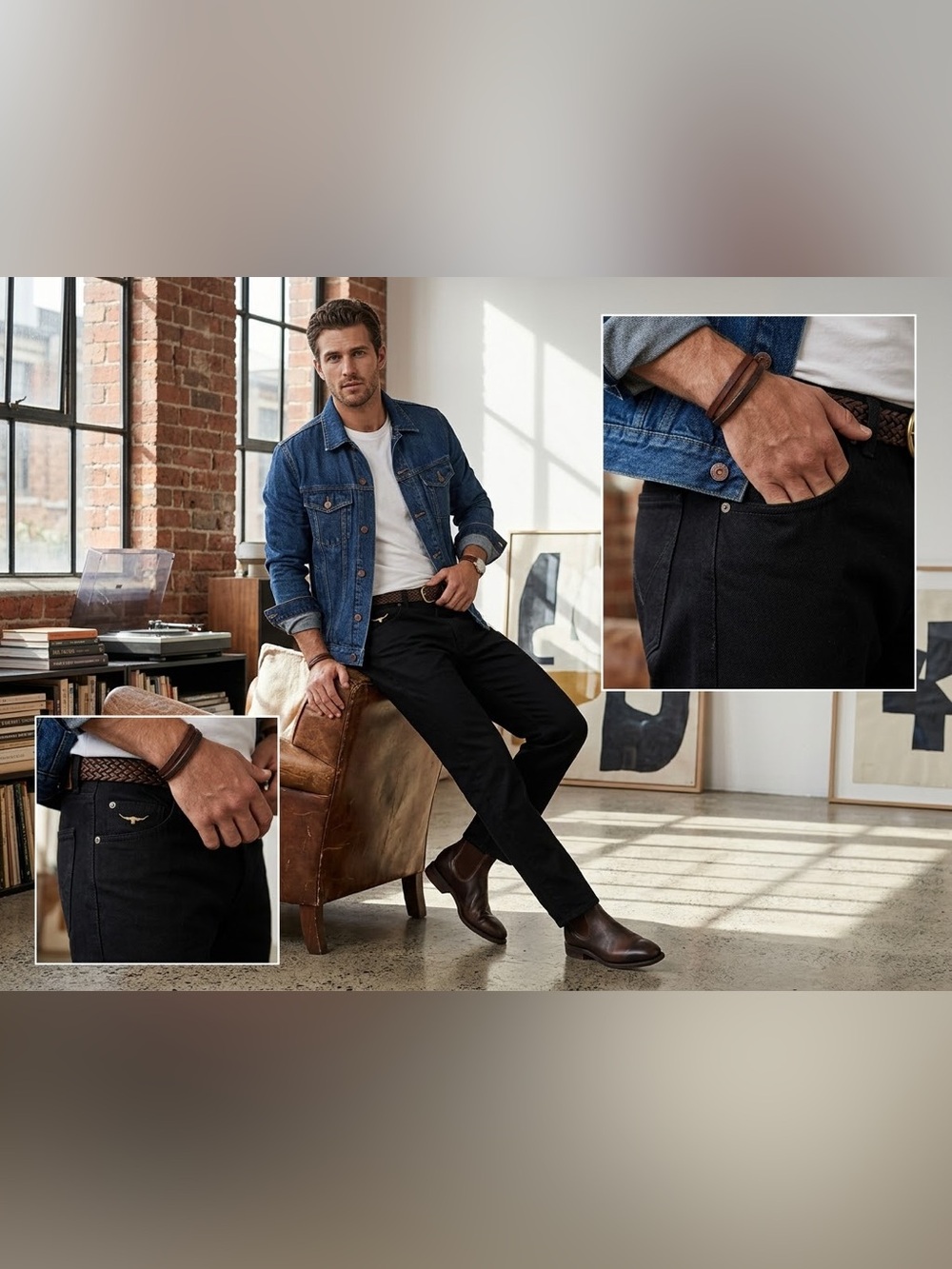 RM Williams Mens Jeans 33R Black 100% Cotton Made in Australia New NWT TJ760